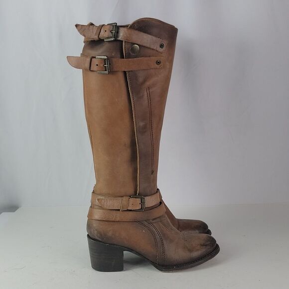 Freebird By Steven Clive Brown Leather Women's Boots - Picture 2 of 15